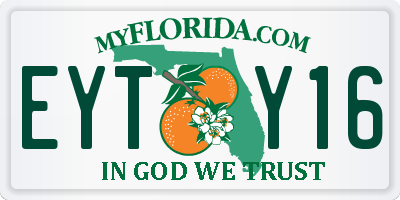 FL license plate EYTY16