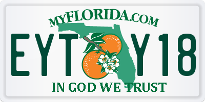FL license plate EYTY18