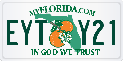FL license plate EYTY21