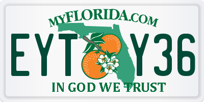 FL license plate EYTY36