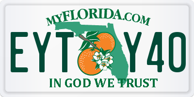 FL license plate EYTY40