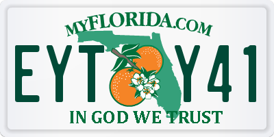 FL license plate EYTY41