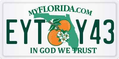 FL license plate EYTY43
