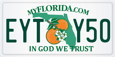 FL license plate EYTY50