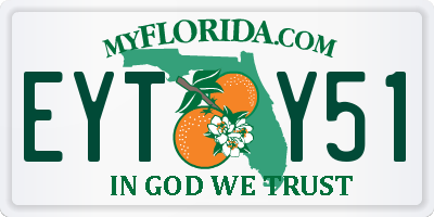 FL license plate EYTY51