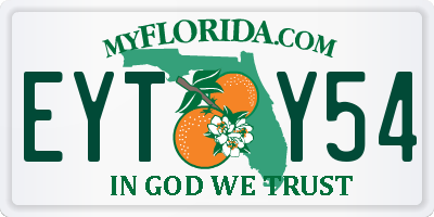 FL license plate EYTY54