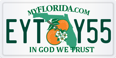FL license plate EYTY55