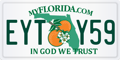 FL license plate EYTY59