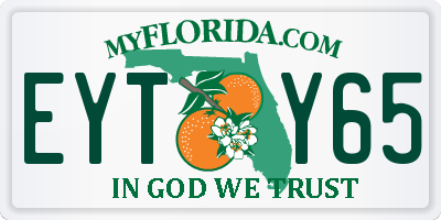 FL license plate EYTY65