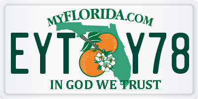 FL license plate EYTY78