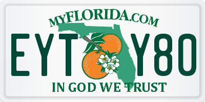 FL license plate EYTY80
