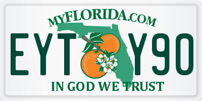 FL license plate EYTY90