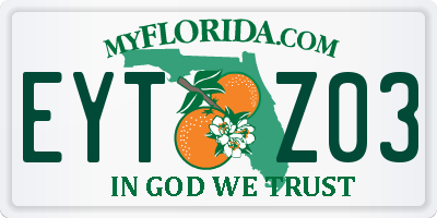 FL license plate EYTZ03