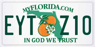 FL license plate EYTZ10