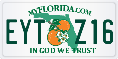 FL license plate EYTZ16