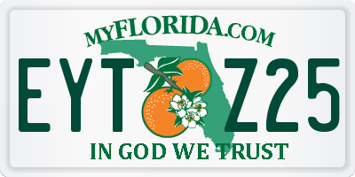 FL license plate EYTZ25