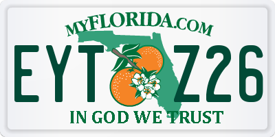 FL license plate EYTZ26