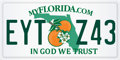 FL license plate EYTZ43