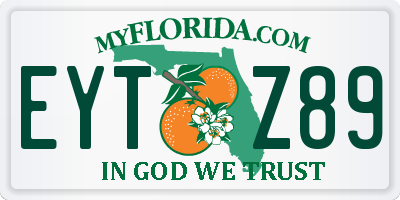 FL license plate EYTZ89