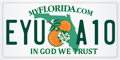 FL license plate EYUA10