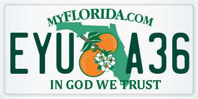 FL license plate EYUA36