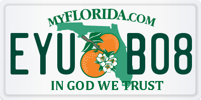 FL license plate EYUB08