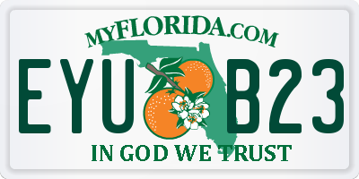 FL license plate EYUB23