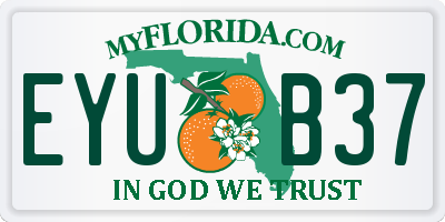 FL license plate EYUB37