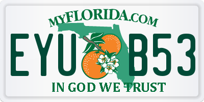FL license plate EYUB53