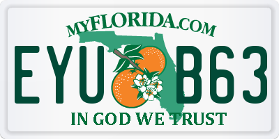 FL license plate EYUB63