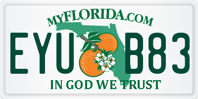 FL license plate EYUB83