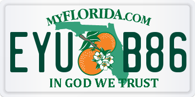FL license plate EYUB86