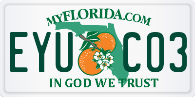 FL license plate EYUC03