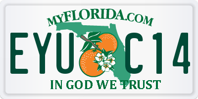 FL license plate EYUC14