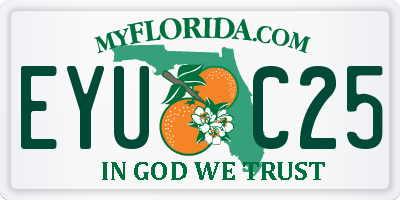 FL license plate EYUC25