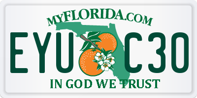 FL license plate EYUC30