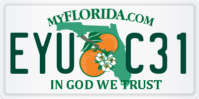 FL license plate EYUC31