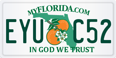 FL license plate EYUC52