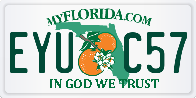 FL license plate EYUC57
