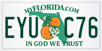 FL license plate EYUC76