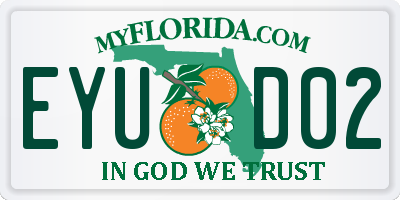 FL license plate EYUD02