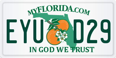 FL license plate EYUD29