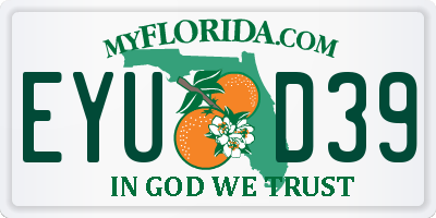 FL license plate EYUD39