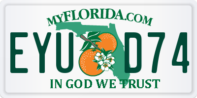 FL license plate EYUD74