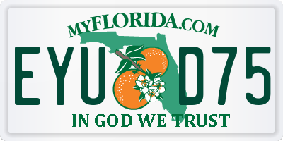 FL license plate EYUD75