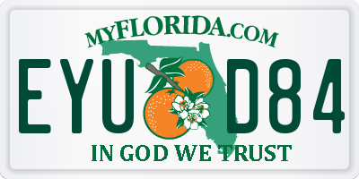 FL license plate EYUD84