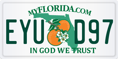 FL license plate EYUD97