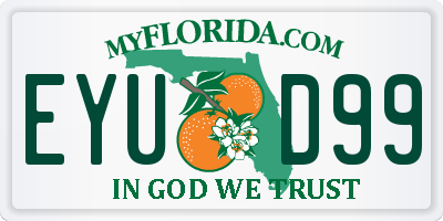 FL license plate EYUD99
