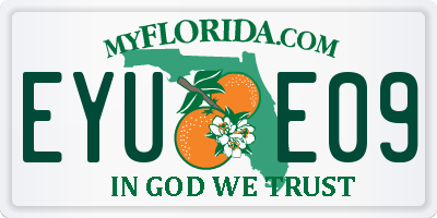 FL license plate EYUE09