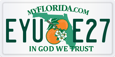 FL license plate EYUE27